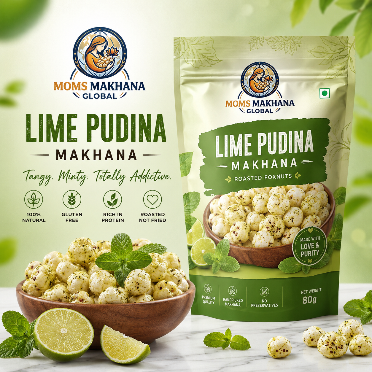 Lime Pudina Makhana
